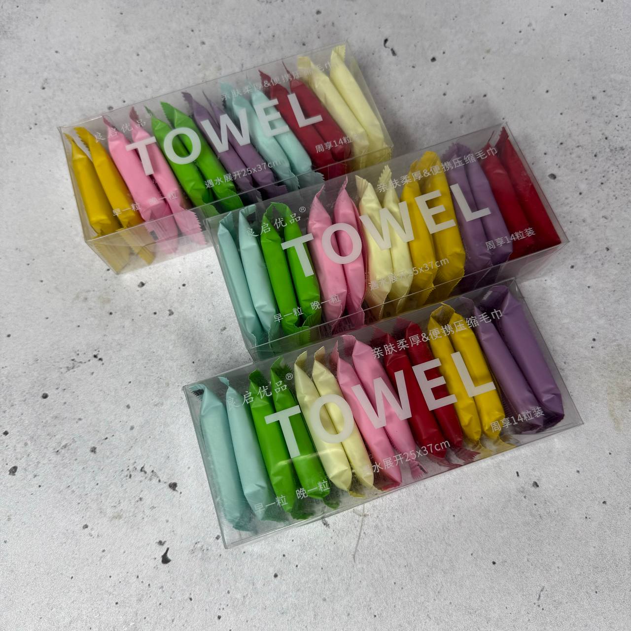 دستمال فشرده جادویی مدل شکلاتی ۱۴ عددی