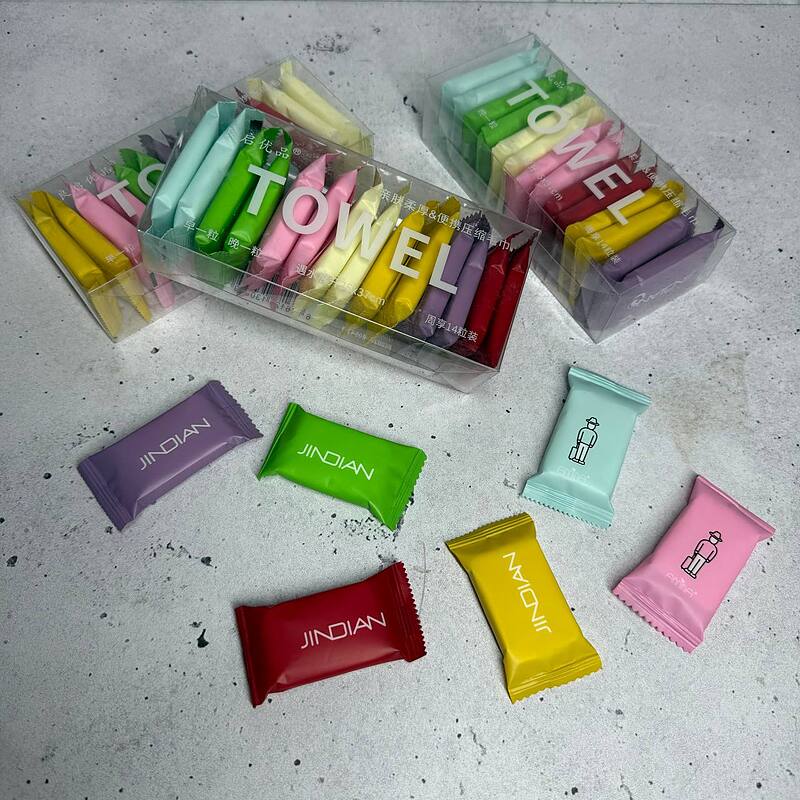 دستمال فشرده جادویی مدل شکلاتی ۱۴ عددی