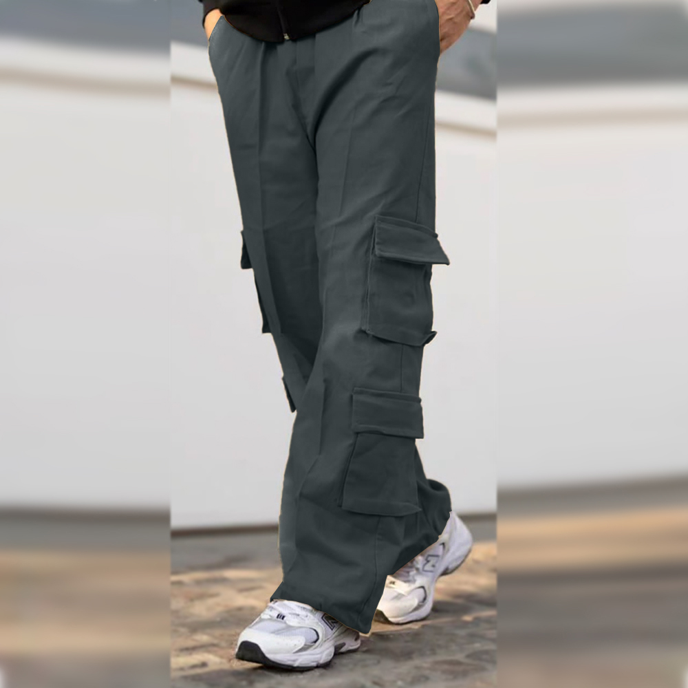 شلوار کارگو طوسی